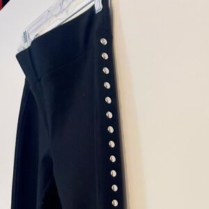 Bar III Women’s Side-studded Leggings in Deep Black